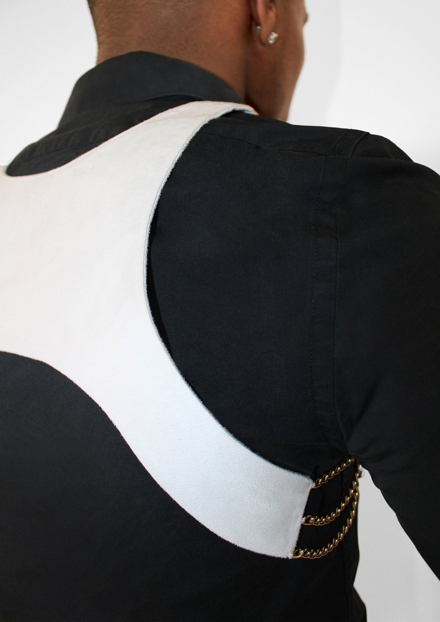 White Suede Body Harness