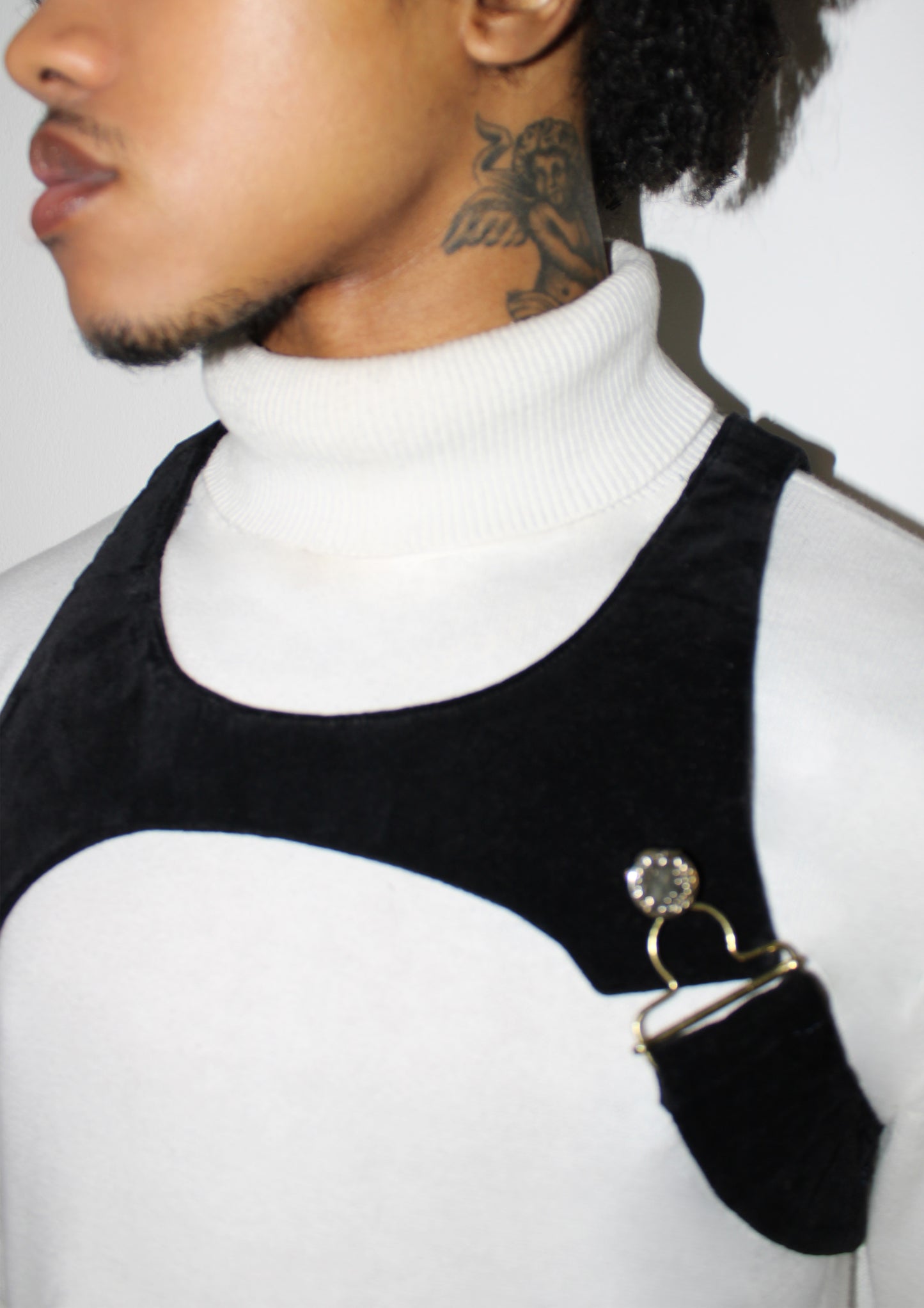 Black Suede Body Harness