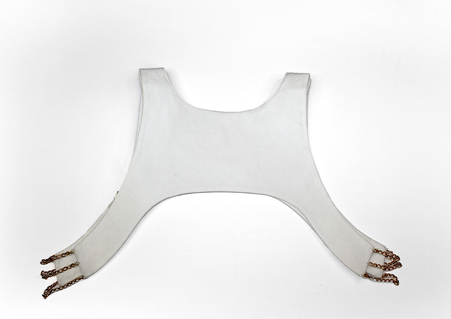 White Suede Body Harness